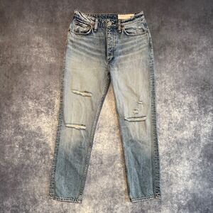 Rag & Bone Nina High Rise Ankle Cigarette Jeans Dana Point W Holes 27 Distressed